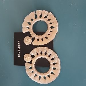 Adrita Beaded Tassel Hoop Earrings BAUBLEBAR color cream